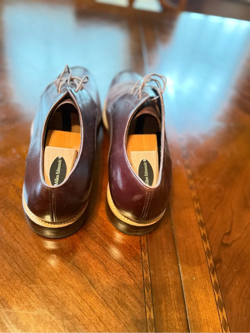 Allen Edmonds Men's Dark Brown Leather Derby Shoes